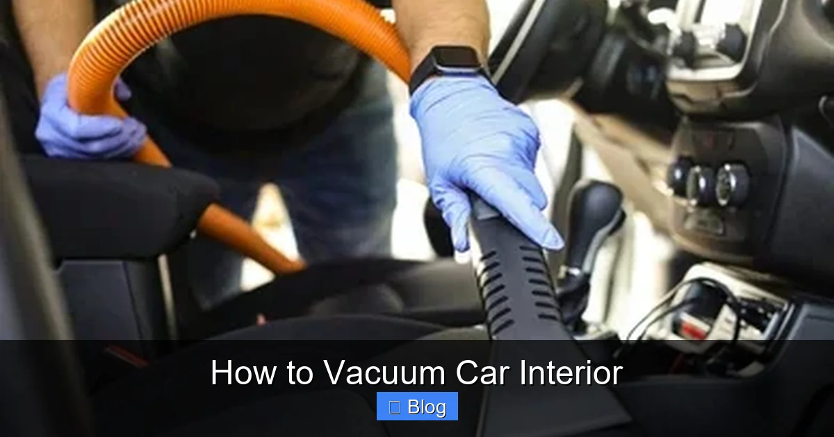 How to Vacuum Car Interior