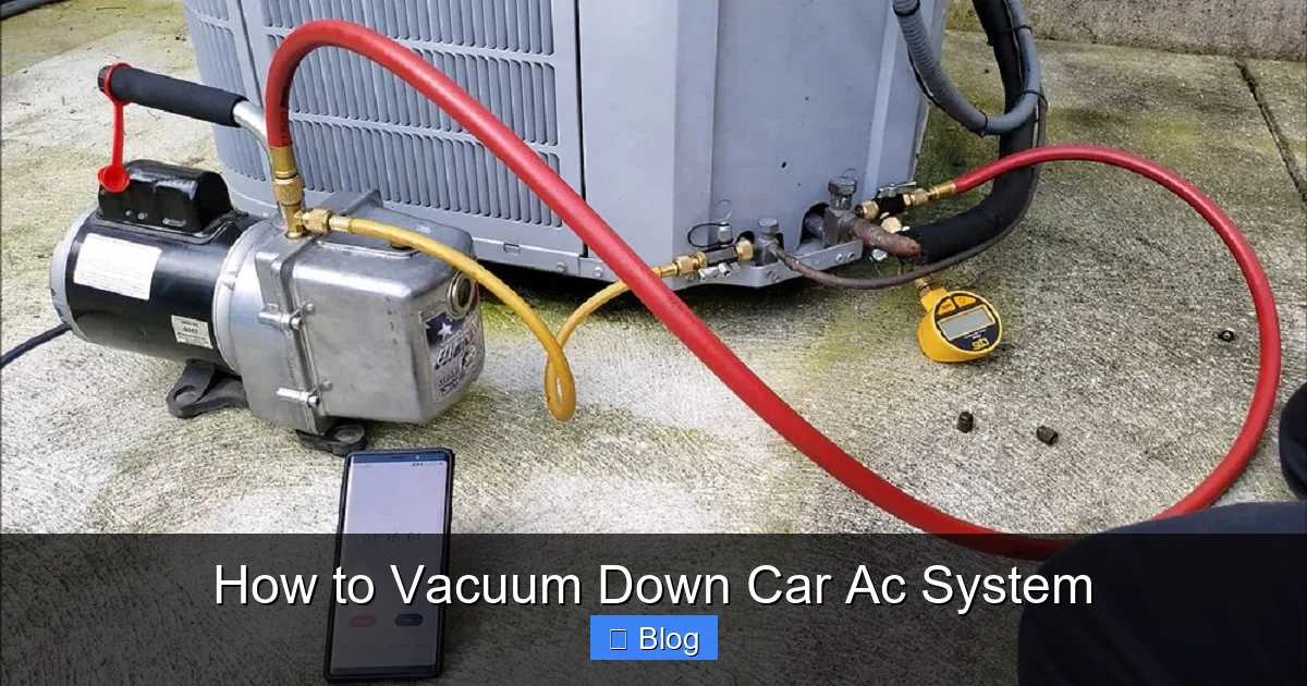 How to Vacuum Down Car Ac System