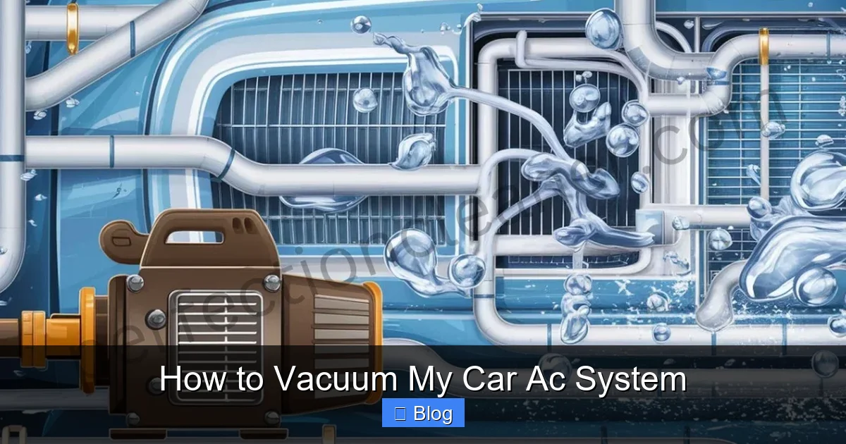 How to Vacuum My Car Ac System
