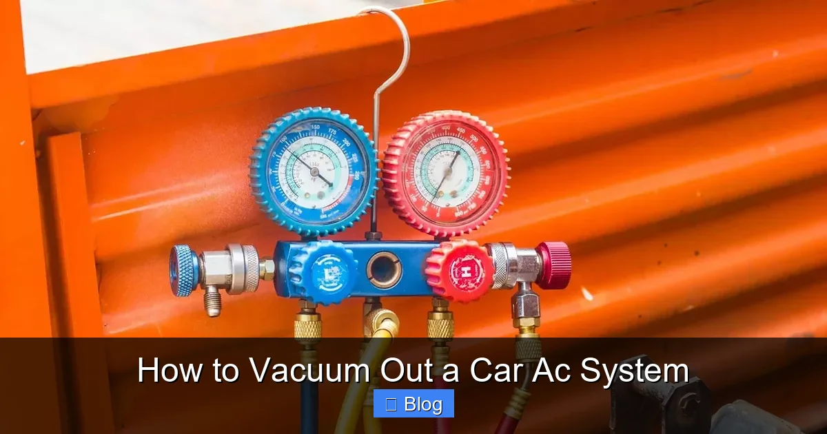 How to Vacuum Out a Car Ac System