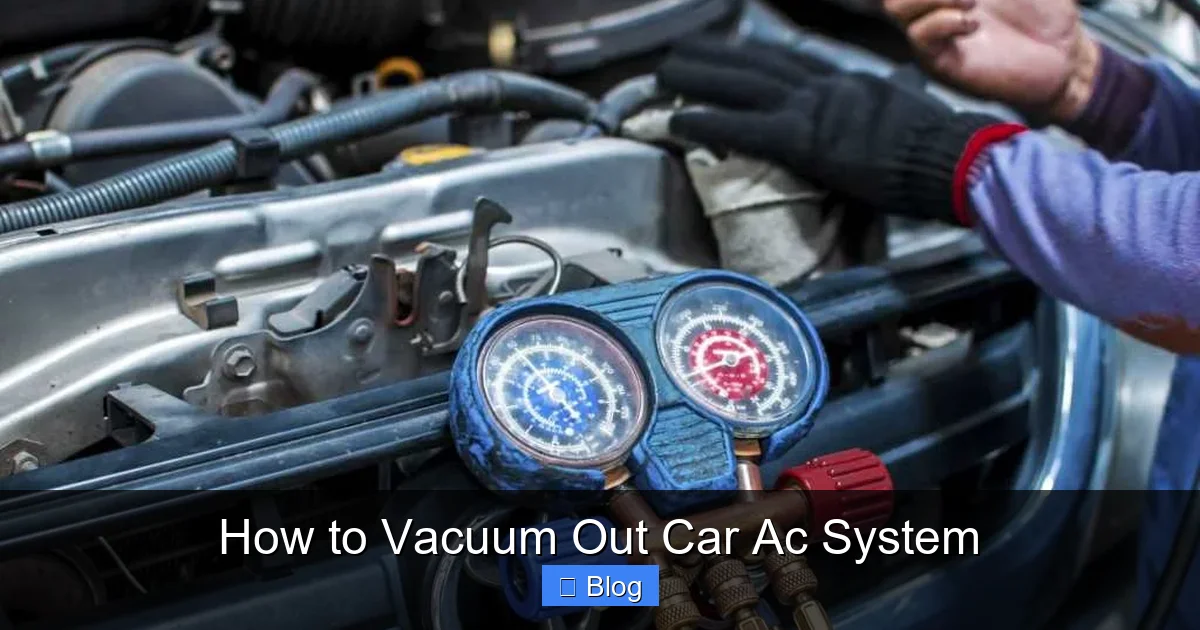 How to Vacuum Out Car Ac System