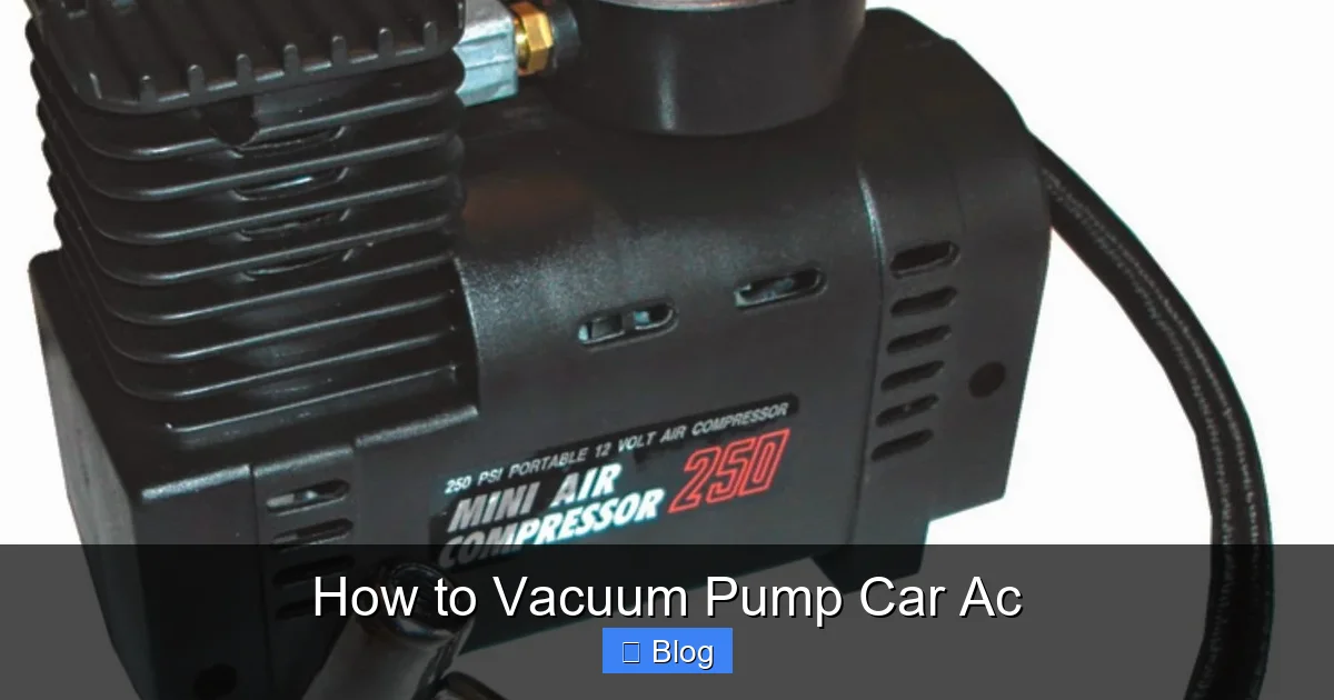How to Vacuum Pump Car Ac