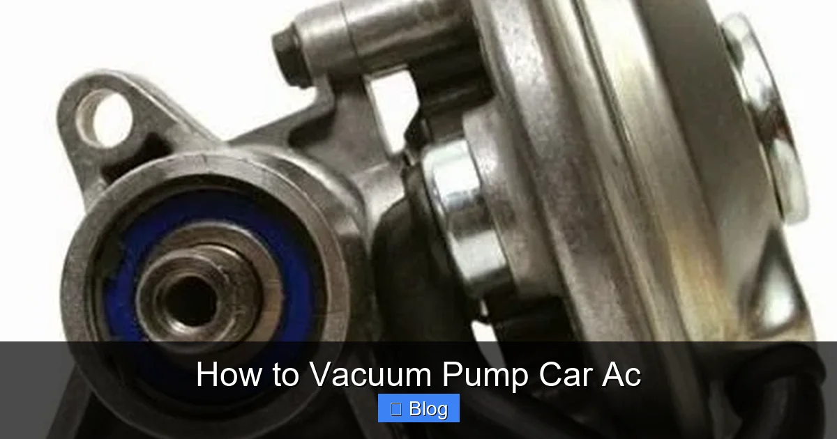 How to Vacuum Pump Car Ac