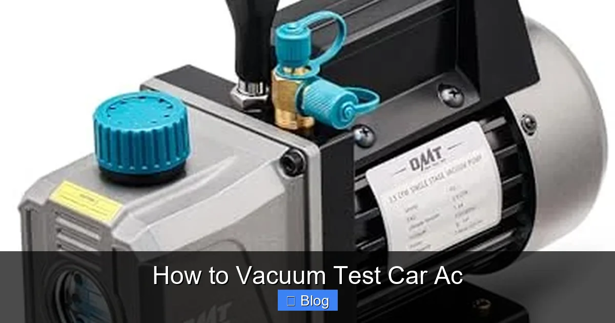 How to Vacuum Test Car Ac