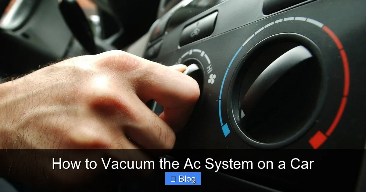 How to Vacuum the Ac System on a Car