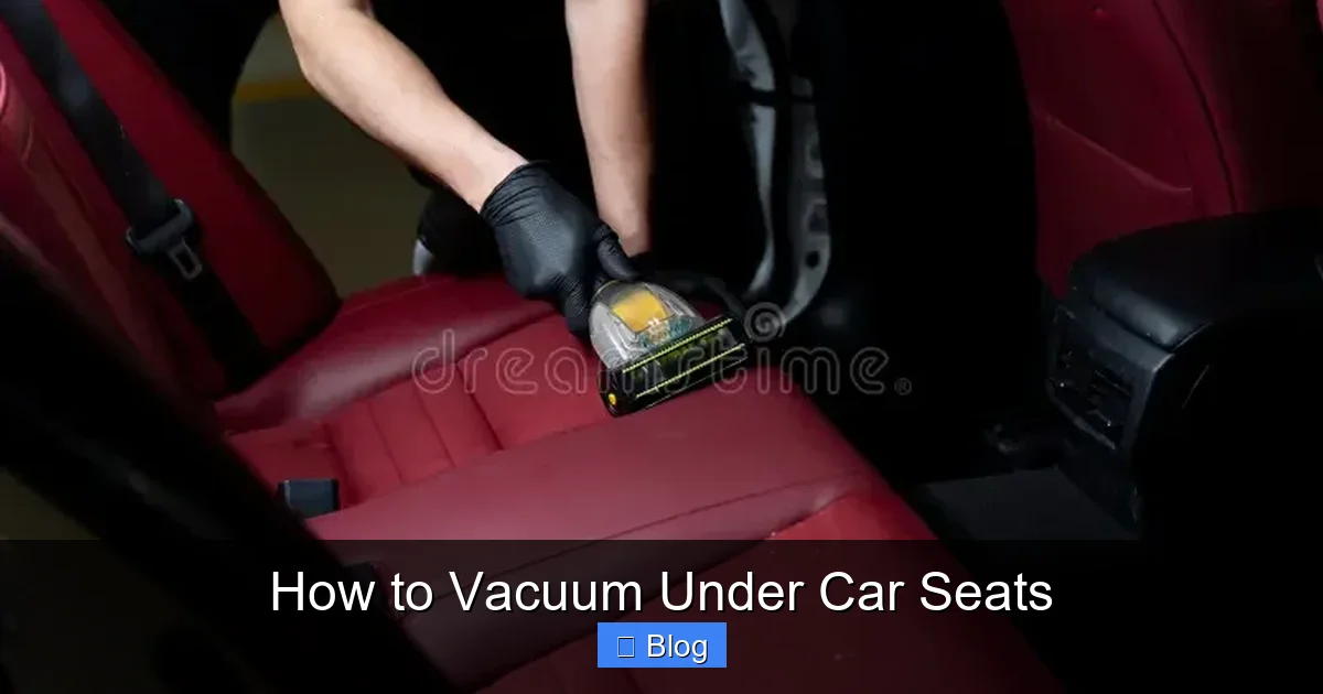 How to Vacuum Under Car Seats