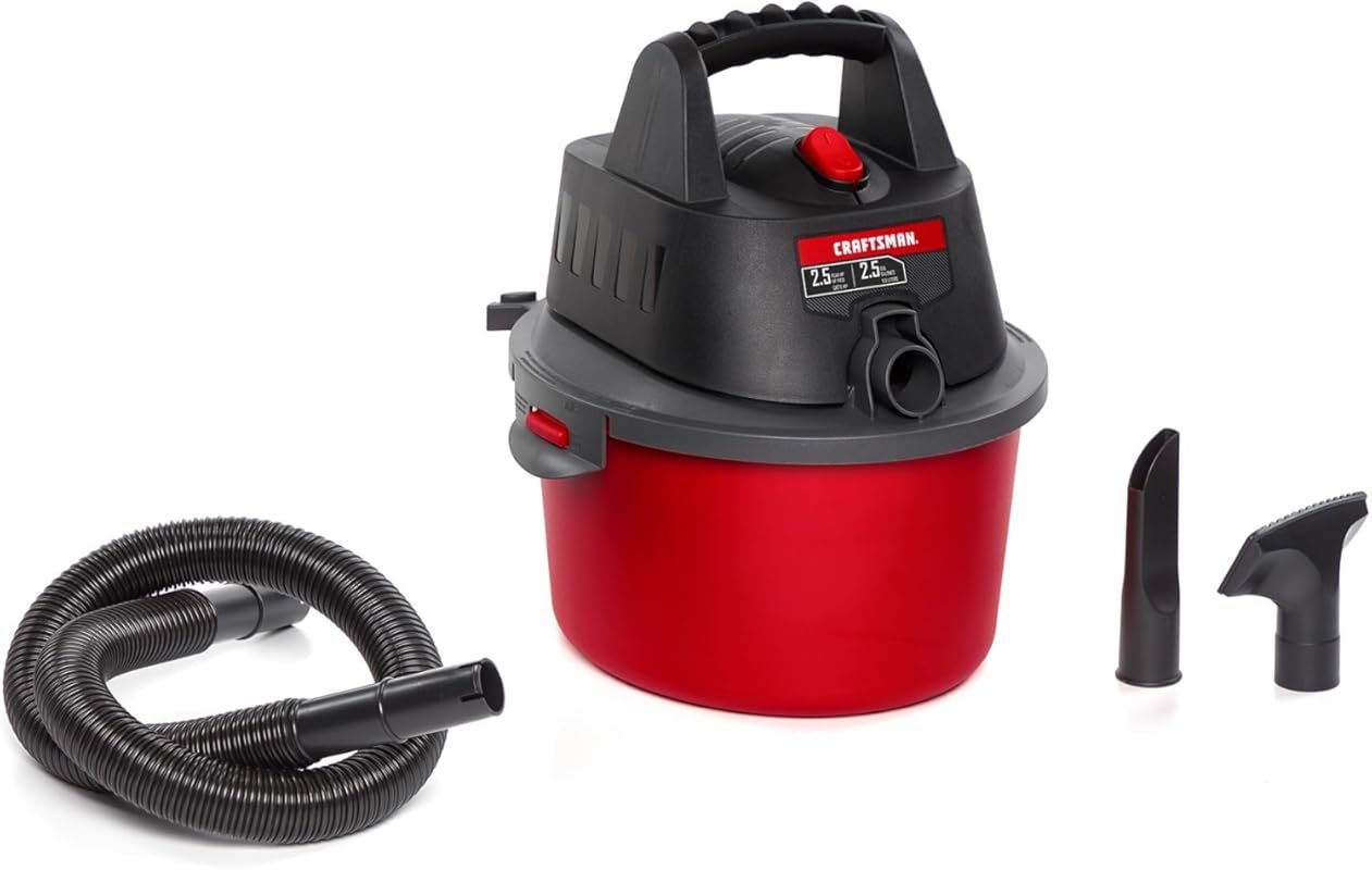 CRAFTSMAN CMXEVBE17250 2.5-Gallon Portable Wet/Dry Shop Vacuum with 2.