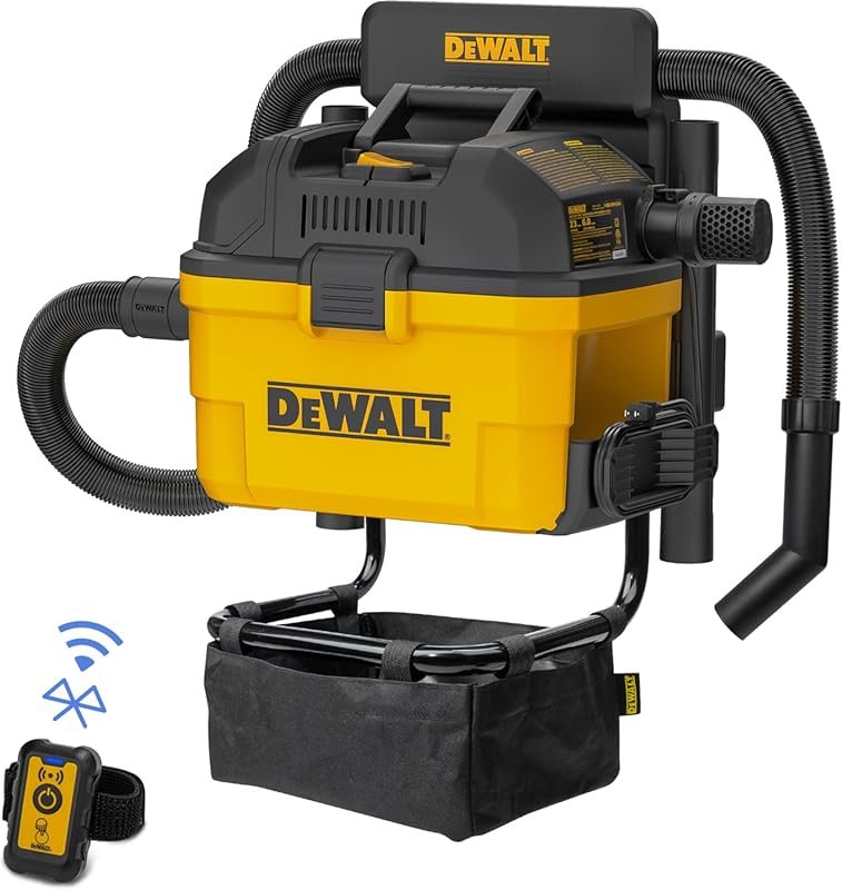 DEWALT DXV06G Portable 6 Gallon 5 HP Wall-Mounted Wet/Dry Garage Vacuu