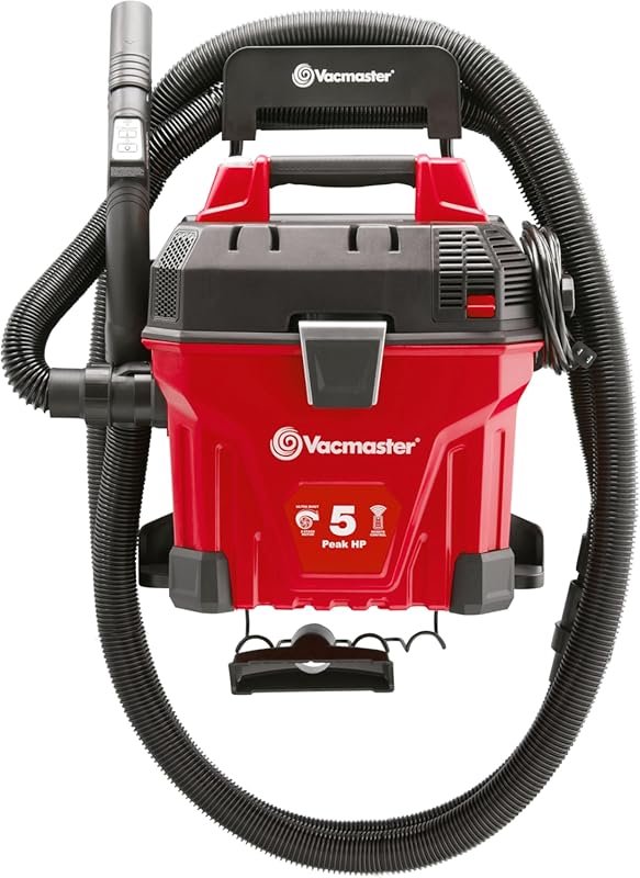 Vacmaster 5 Gallon 5 Peak HP Remote Control Wall Mount Wet/Dry Vacuum 