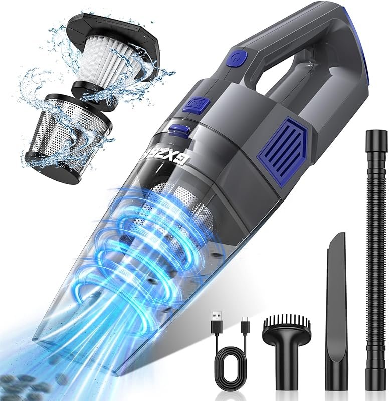 Gxzsk Rechargeable Cordless Handheld Vacuum, 15000Pa Strong Suction, M