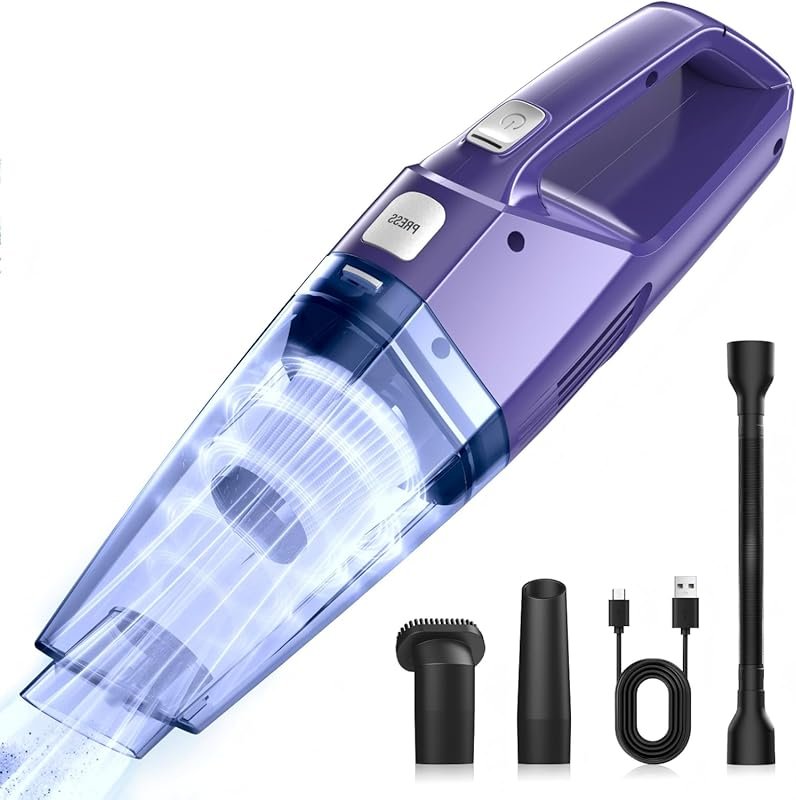 Bossdan Cordless Handheld Vacuum with 8KPa Suction, Multi Accessories,