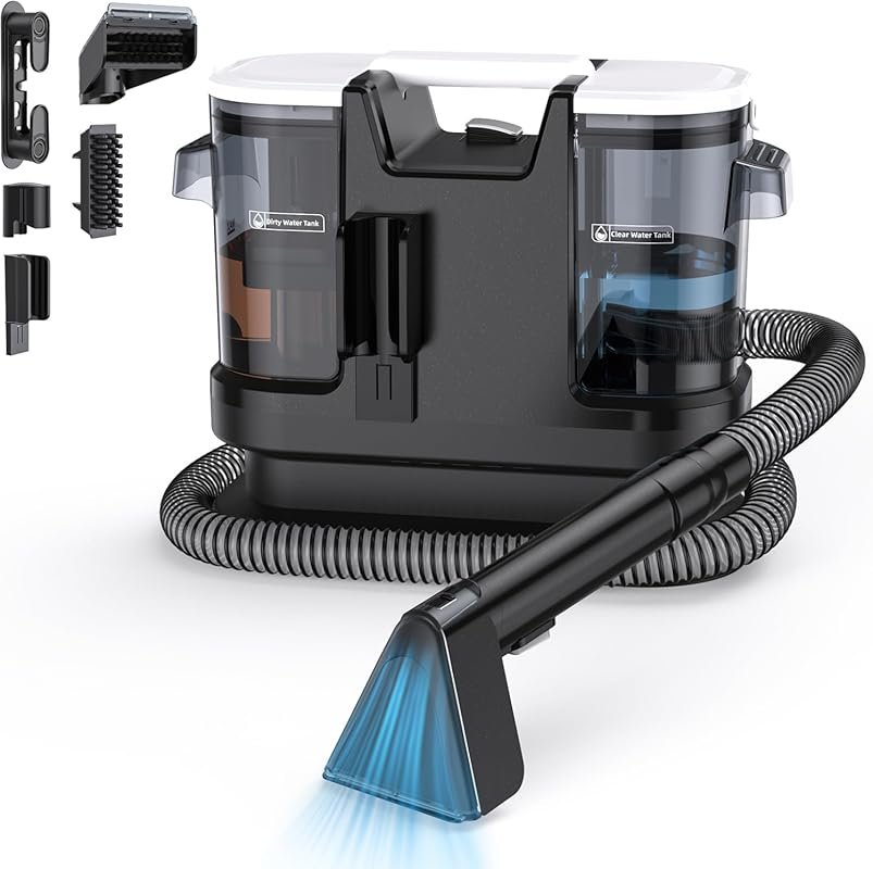 Lubluelu 600W Portable Upholstery Carpet Cleaner with 20KPa Suction Se