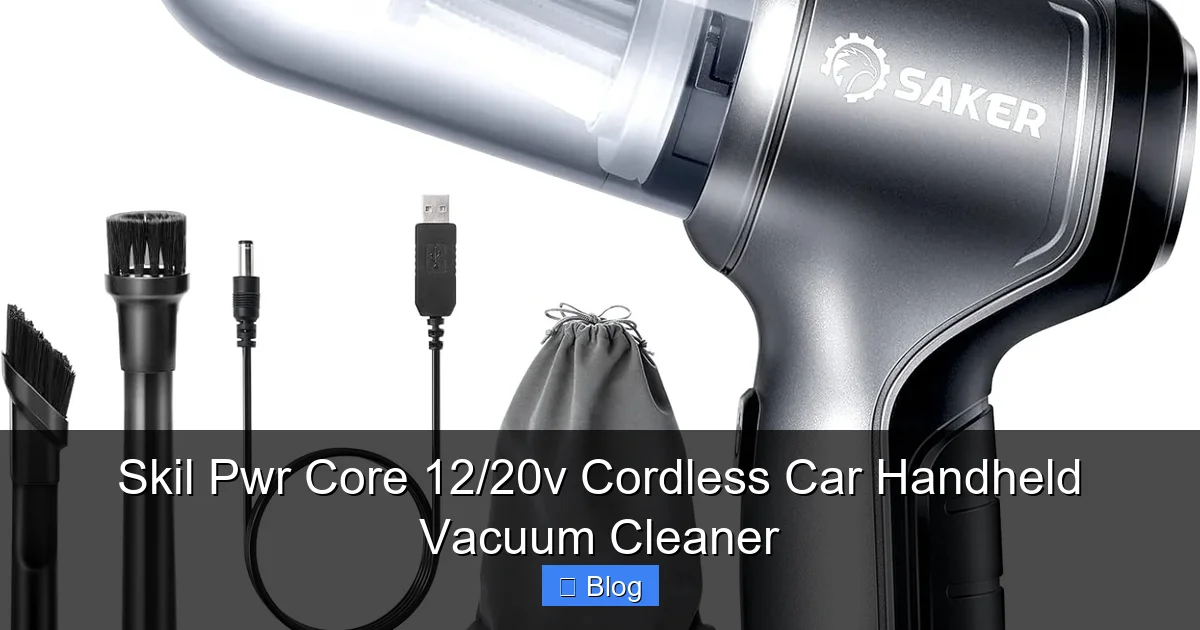 Skil Pwr Core 12/20v Cordless Car Handheld Vacuum Cleaner