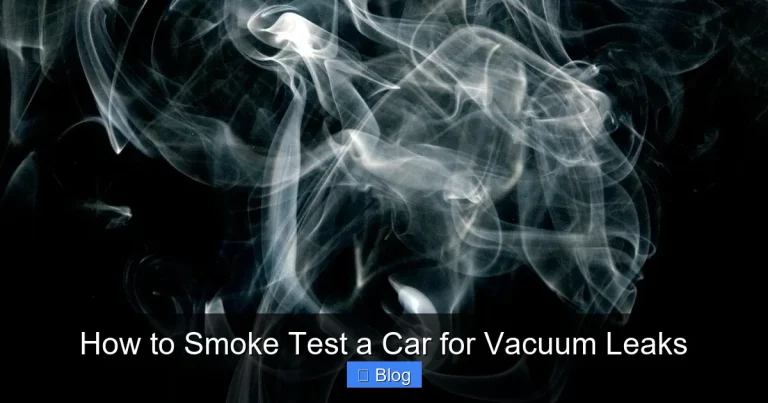 How to Smoke Test a Car for Vacuum Leaks