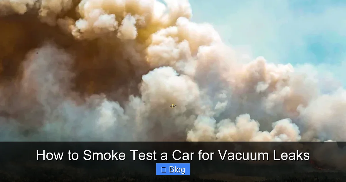 How to Smoke Test a Car for Vacuum Leaks
