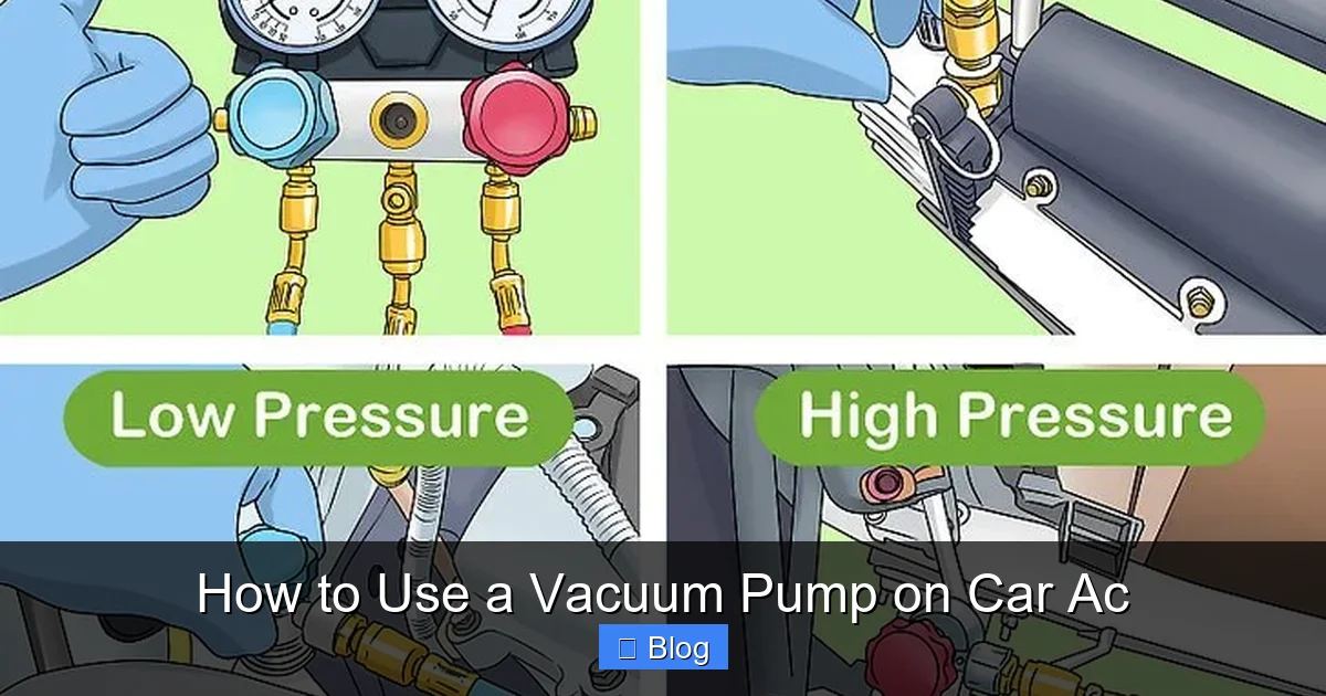 How to Use a Vacuum Pump on Car Ac