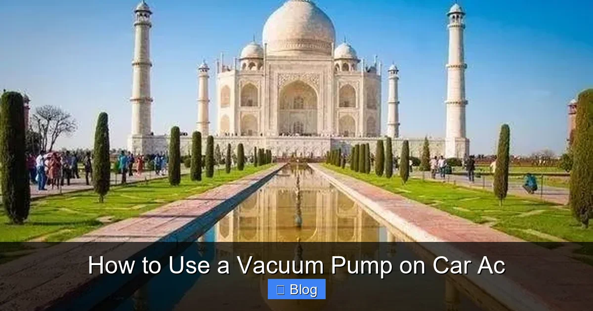 How to Use a Vacuum Pump on Car Ac