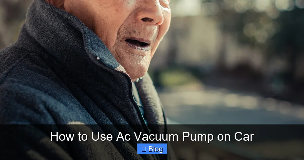 How to Use Ac Vacuum Pump on Car