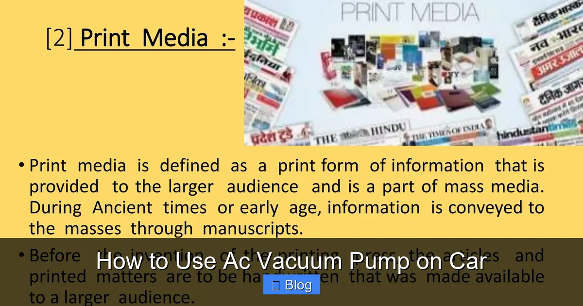 How to Use Ac Vacuum Pump on Car
