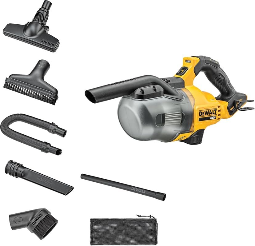 DEWALT 20V Cordless Handheld Vacuum Cleaner with HEPA Filter LED Light