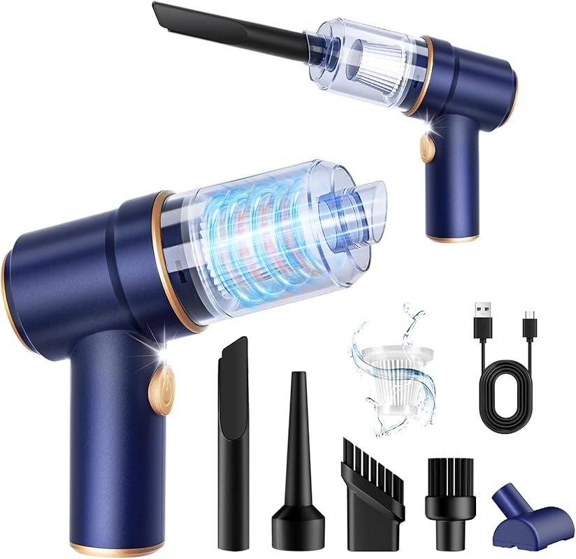 KMM 9000Pa Handheld Car Vacuum with LED Light & Multi-Nozzles for Cars