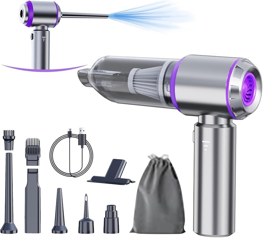 Houscly Portable Cordless Car Vacuum 20,000PA High Power 4-in-1 Air Du