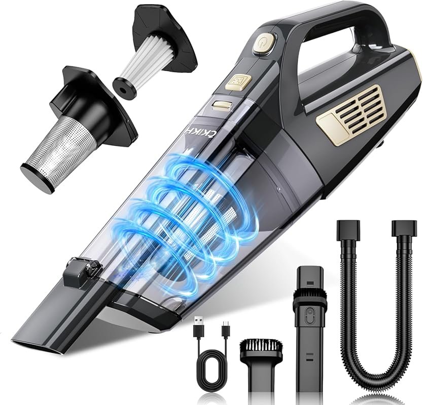 CKIKH Cordless Handheld Vacuum, 15000Pa Strong Suction Portable Car Cl