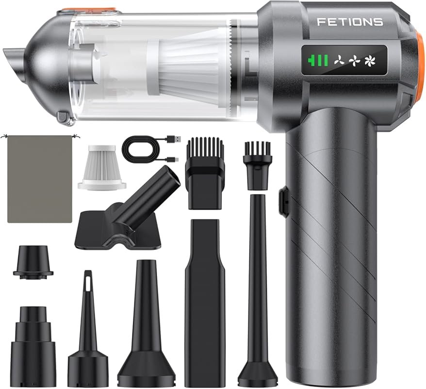 19000Pa Cordless Handheld Vacuum with 3 Modes & Type-C Charge for Car,