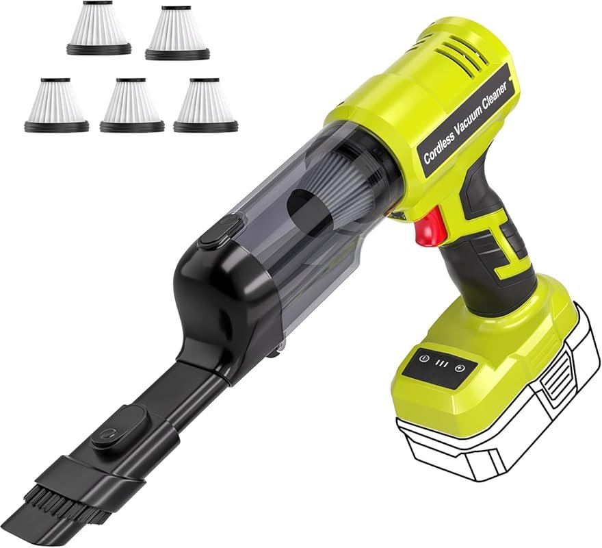 Adisipsoarin Cordless Handheld Vacuum for Ryobi 18V Battery, 105AW Pow
