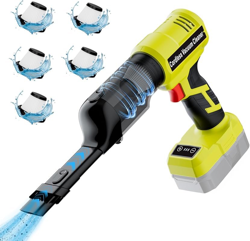 YEX-BUR 18V Cordless Handheld Vacuum for Ryobi Battery, 240W Brushless