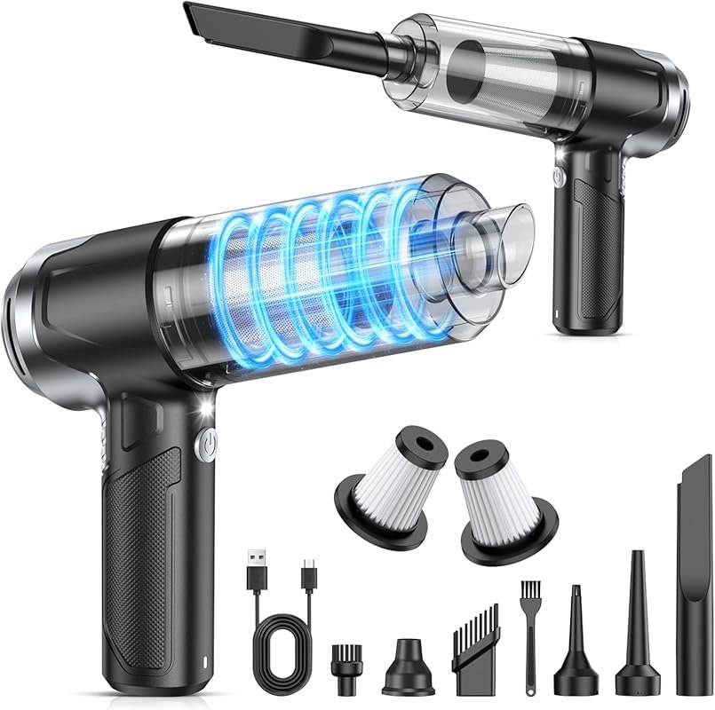 KMM Cordless Handheld Car Vacuum Cleaner 10000Pa 120W with LED Light a