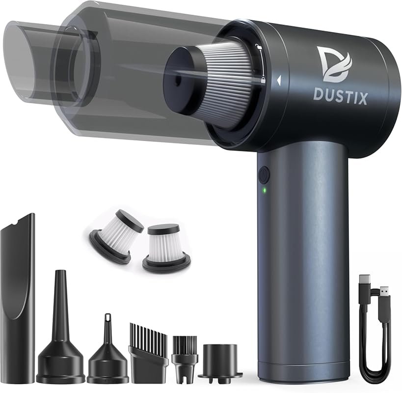 Mini Cordless Car Vacuum & Air Blower with HEPA Filter & 12000Pa Sucti