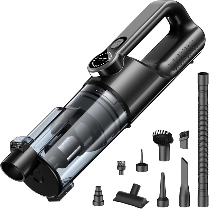 Cordless 2-in-1 Handheld Vacuum with 25000Pa Suction, Powerful Portabl