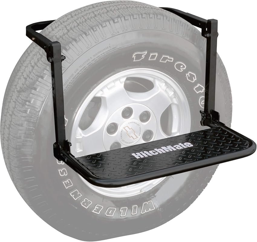 HitchMate Heininger Adjustable TireStep with 400lb Capacity for Easy R