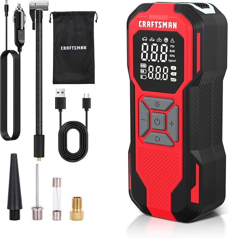 CRAFTSMAN 6000mAh Cordless Portable Air Compressor 150PSI with Digital