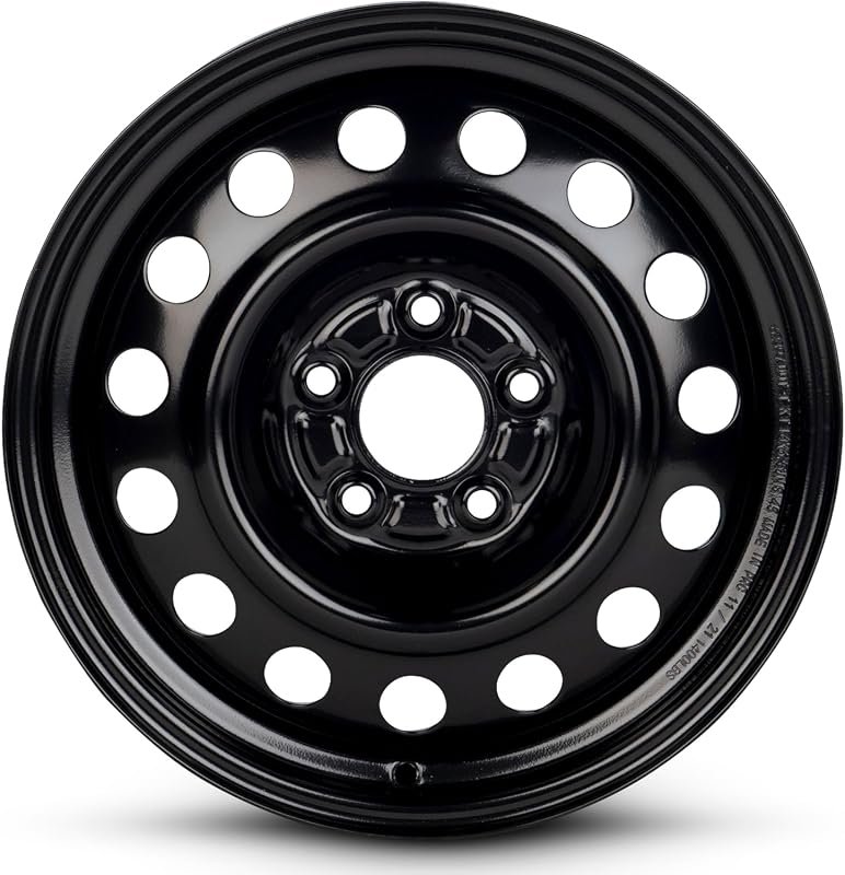 Road Ready 16 Inch Black Steel Rim, Direct OE Replacement Wheel for 20