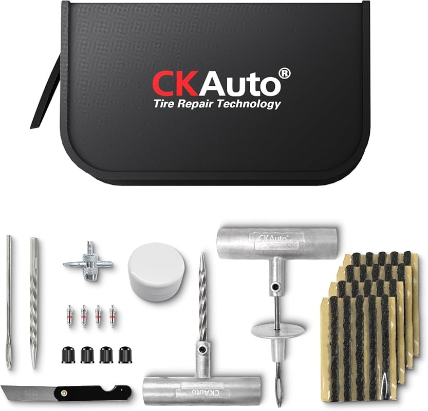 CKAuto 36 pcs Universal Professional Heavy Duty Tire Plug Kit for Car 