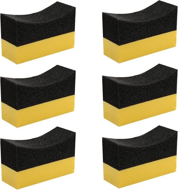 6 Pcs Tire Dressing Applicator Sponge Pads for Car Detailing, Polishin