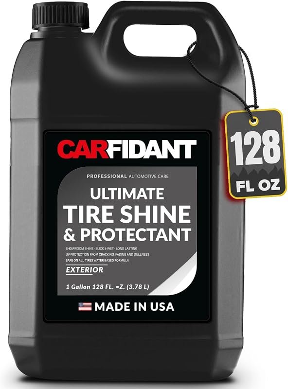 Professional Grade Car Tire Shine Gallon, Long-Lasting Rubber Protecta