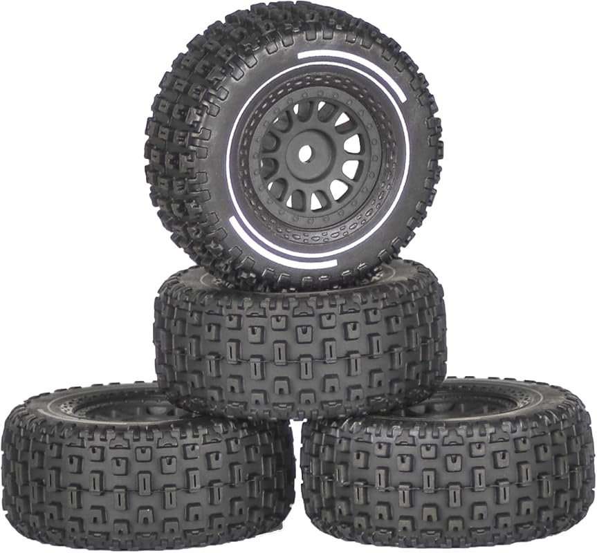 2.56" Pre-Glued RC Truck Tires
