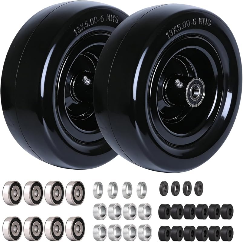 13x5.00-6 Flat Free Replacement Tires for Zero-Turn Mowers with Univer