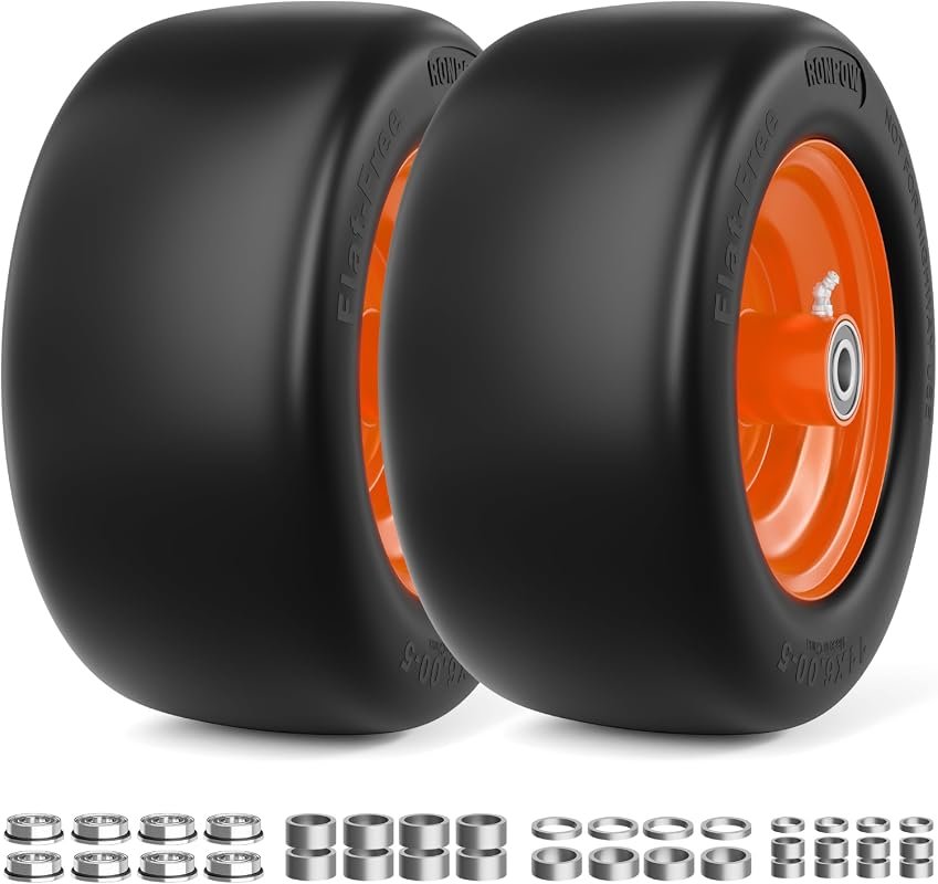 RONPOW 11x6.00-5 Flat-Free Zero Turn Mower Tires with Adjustable Hub S