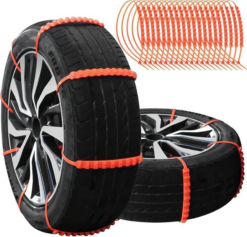 20PCS Emergency Non-Slip Zip Tie Tire Chains for Car, SUV, and Truck W