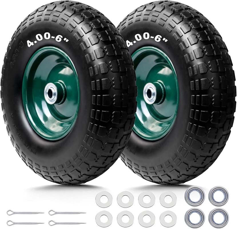 Storystore 13-Inch Flat-Free Solid Rubber Replacement Tires