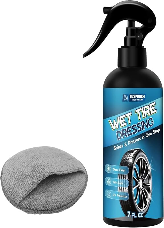 High Gloss Tire Shine Spray with UV Protection for a Long-Lasting Wet