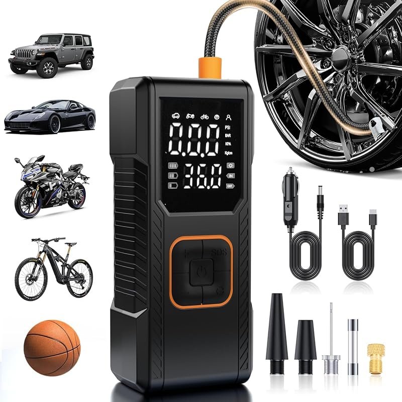 Portable 150PSI Cordless Tire Inflator Air Compressor with Auto Shut-O